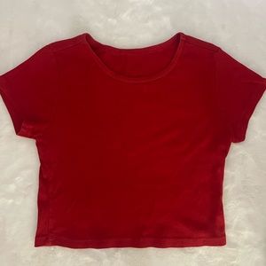 Red Crop Top Tee (John Galt/Brandy)